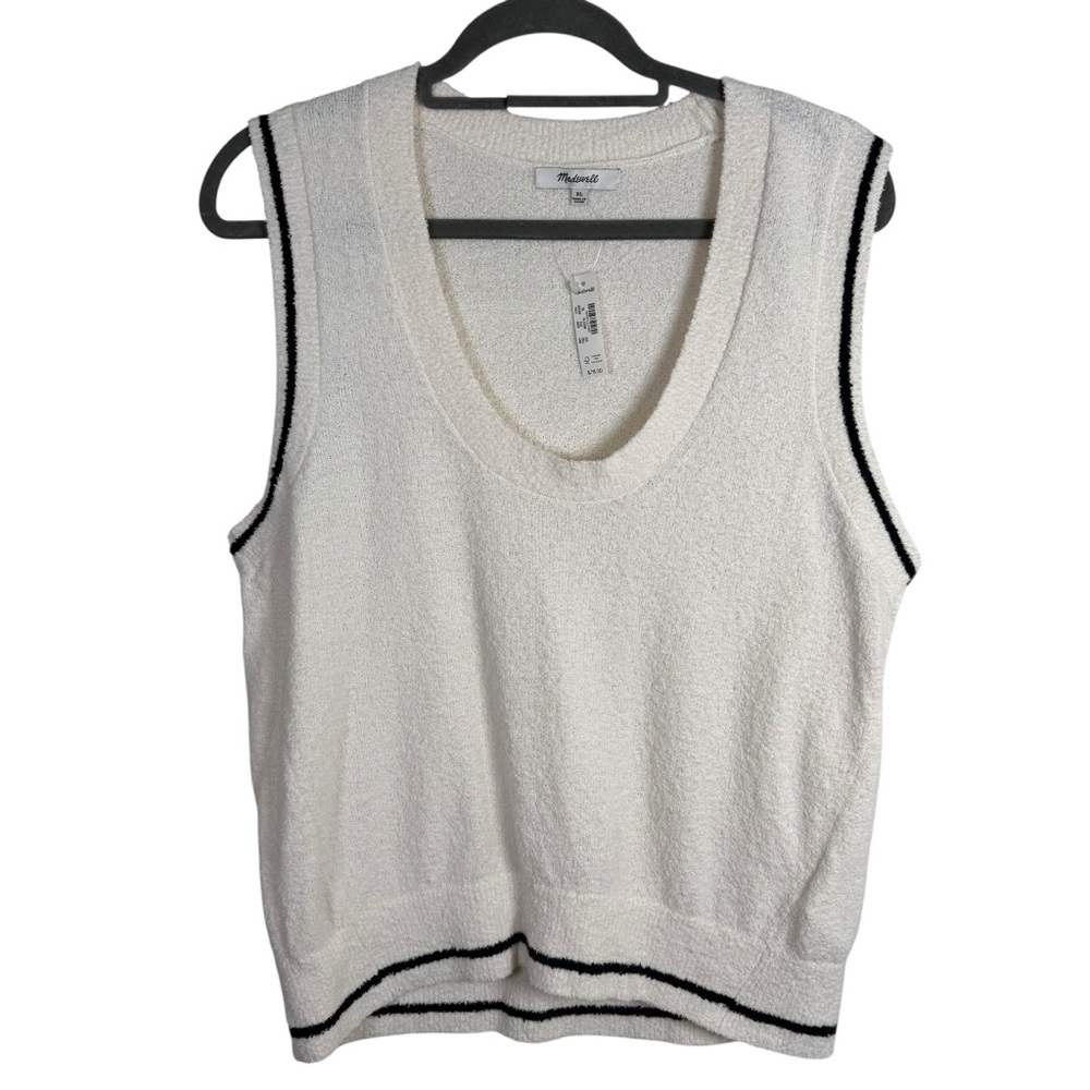 Madewell Boucle‎ Knit Sweater Tank Top Size XL NWT Nautical